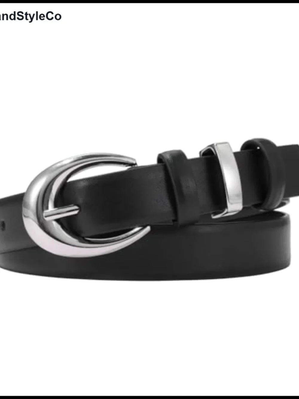 Women's Cow Leather Belt for Jeans with Gold Buckle - Vintage Style Waist Belt